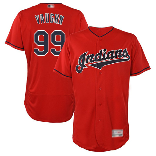 Cleveland Indians #99 Ricky Vaughn Red Flexbase Collection Stitched MLB Jersey