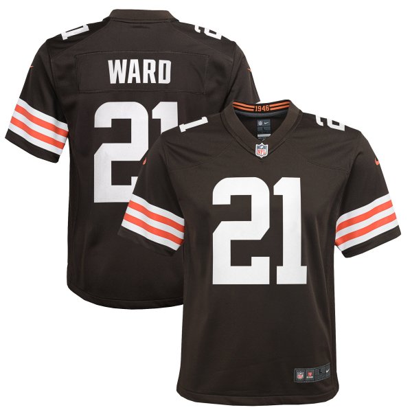 Youth Cleveland Browns Denzel Ward Nike Brown Game Jersey