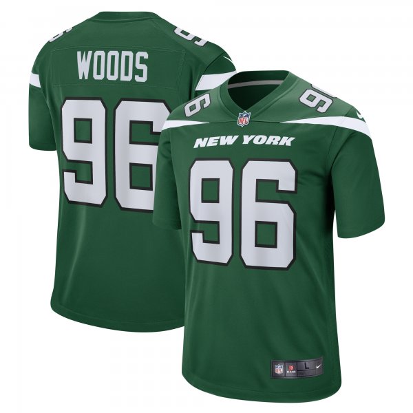 Men's New York Jets Al Woods Nike Gotham Green  Game Jersey