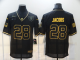 Men's Las Vegas Raiders #28 Josh Jacobs Black Gold 2020 Salute To Service Stitched NFL Nike Limited Jersey