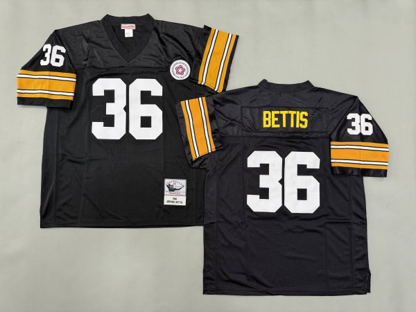 Men's Pittsburgh Steelers #36 Jerome Bettis Black Jersey