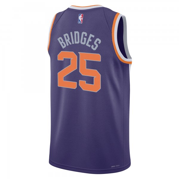 Youth Phoenix Suns Mikal Bridges Nike Purple Swingman Jersey - Icon Edition