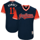 Men's Cleveland Indians #11 Jose Ramirez Ramirez Majestic Navy 2017 Players Weekend Jersey