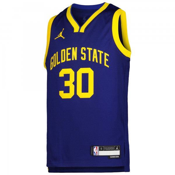 Youth Golden State Warriors Stephen Curry Jordan Brand Blue Swingman Jersey - Statement Edition