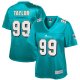 Women's Miami Dolphins Jason Taylor NFL Pro Line Aqua Retired Player Replica Jersey