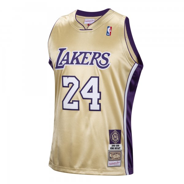 Men's Los Angeles Lakers Kobe Bryant Mitchell & Ness Gold Hall of Fame Class of 2020 #24 Hardwood Classics Jersey