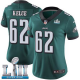 Women's Nike NFL Philadelphia Eagles #62 Jason Kelce Limited Home Midnight Green Vapor Untouchable Super Bowl LII Jersey