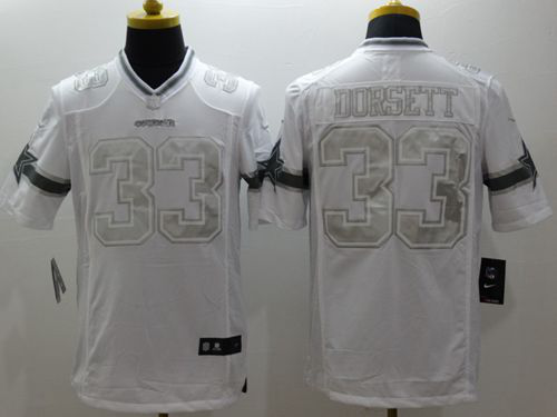 Nike Dallas Cowboys #33 Tony Dorsett White Men's Stitched NFL Limited Platinum Jersey