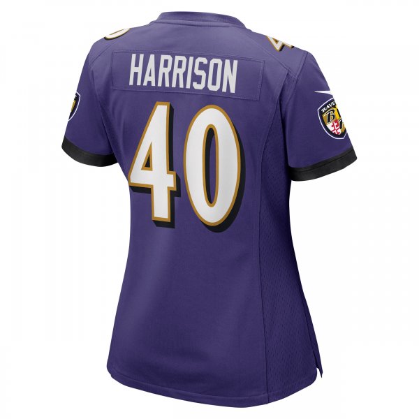 Women's Baltimore Ravens Malik Harrison Nike Purple Game Jersey