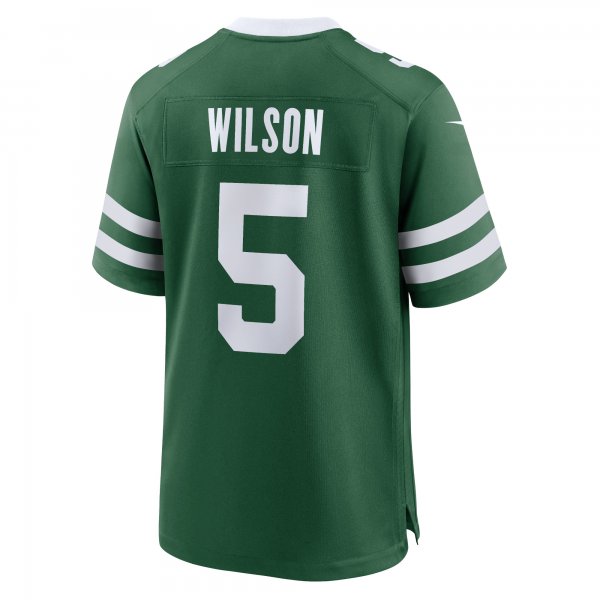 Men's New York Jets Garrett Wilson Nike Legacy Green Game Jersey