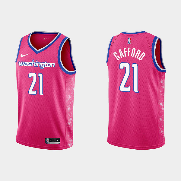 Men's Washington Wizards #21 Daniel Gafford 2022-23 Cherry Blossom City Pink NBA Jersey