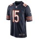 Men's Chicago Bears Trent Taylor Nike  Navy Team Game Jersey