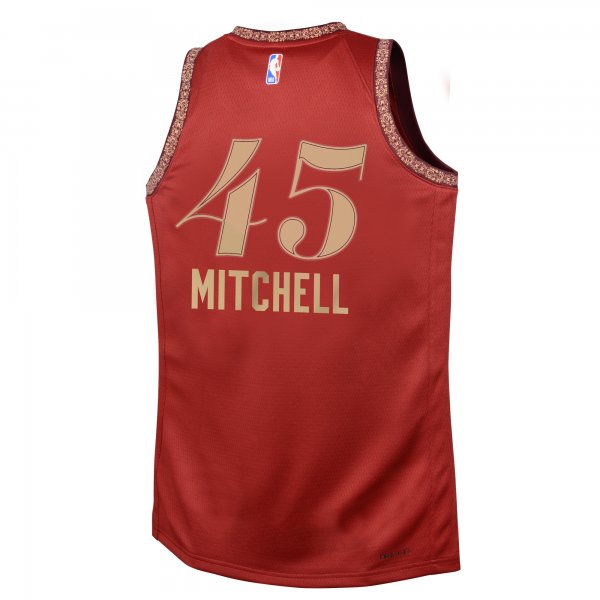 Youth Cleveland Cavaliers Donovan Mitchell Nike Wine  Swingman Replica Jersey - City Edition