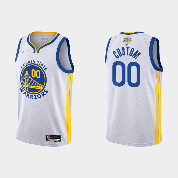 Men's Golden State Warriors White 2022 NBA Finals Custom Association Jersey