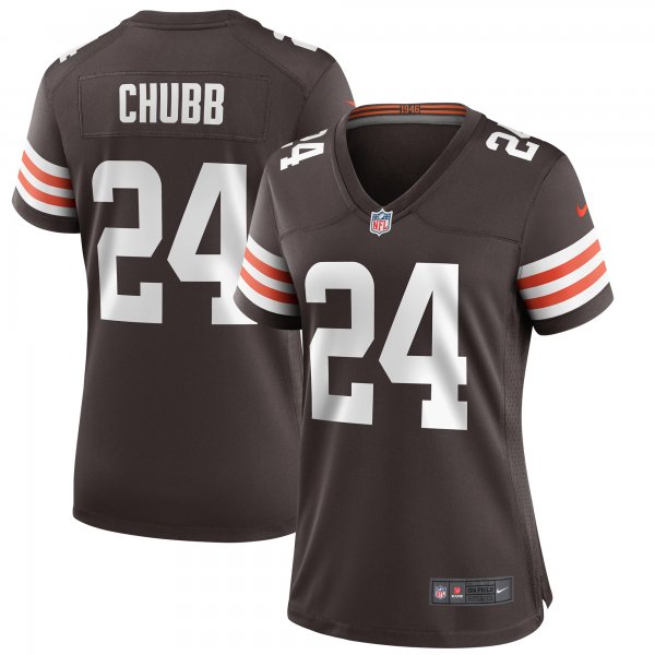 Women's Cleveland Browns Nick Chubb Nike Brown Game Jersey