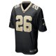 Men's New Orleans Saints Eno Benjamin Nike  Black Team Game Jersey