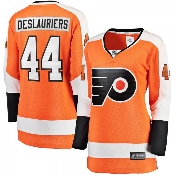 Women's Philadelphia Flyers Nicolas Deslauriers Fanatics Orange Home Breakaway Player Jersey