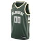 Men's Milwaukee Bucks Nike Green Swingman Custom Jersey - Icon Edition