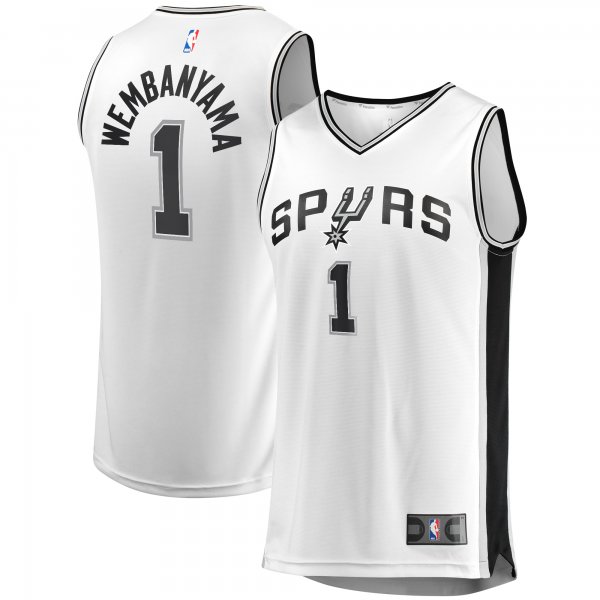 Youth San Antonio Spurs Victor Wembanyama Fanatics White Fast Break Player Jersey - Association Edition