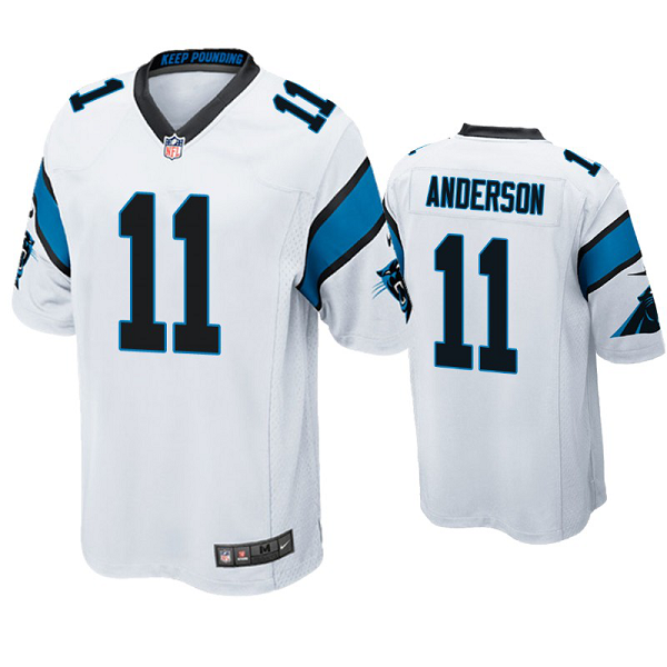 Men's Carolina Panthers Robby Anderson Game Jersey White