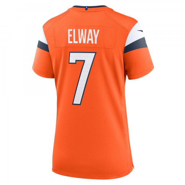 Women's Denver Broncos John Elway Nike Orange Retired Player Game Jersey