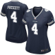 Nike Dallas Cowboys #4 Dak Prescott Navy Blue Team Color Women's Stitched NFL Elite Jersey