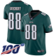 Philadelphia Eagles #88 Dallas Goedert Midnight Green Team Color Youth Stitched NFL 100th Season Vapor Limited Jersey