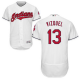 Cleveland Indians #13 Omar Vizquel White Flexbase Collection Stitched MLB Jersey