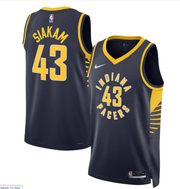 Youth Nike Indiana Pacers #43 T.J. Pascal Siakam Navy Icon Edition Swingman Jersey