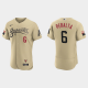 Men's Arizona Diamondbacks #6 David Peralta Gold 2021 MLB City Connect Flex Base Jersey