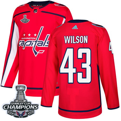 Adidas Washington Capitals #43 Tom Wilson Red Home Stanley Cup Final Champions Stitched NHL Jersey