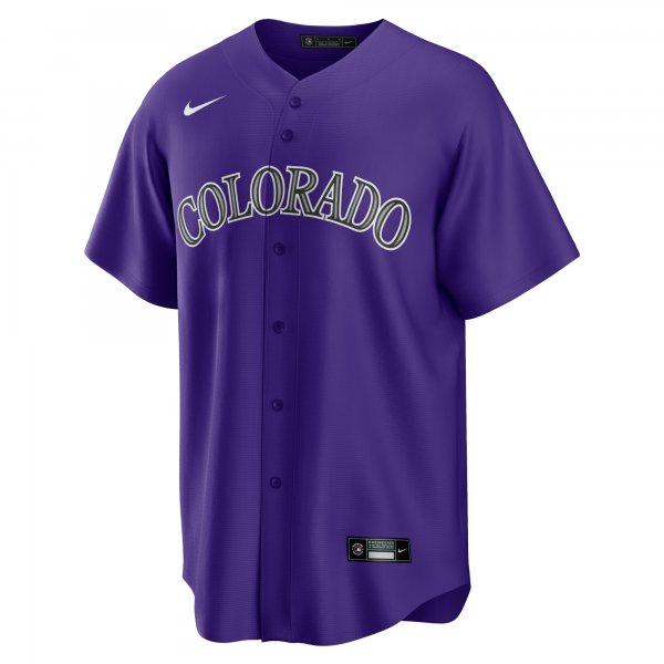 Men's Colorado Rockies Kris Bryant Nike Purple Alternate Replica Player Jersey