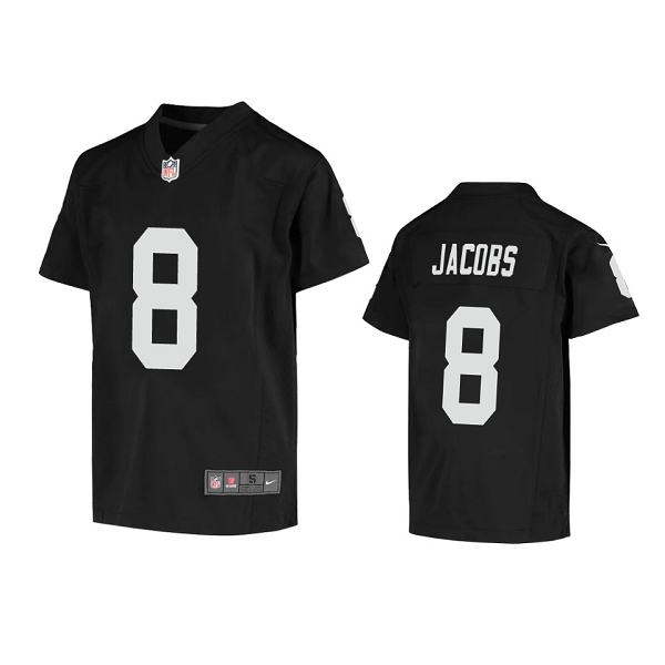 Youth Nike NFL Las Vegas Raiders Josh Jacobs #8 Black Limited Jersey