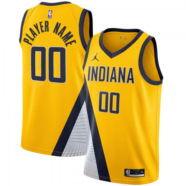 Men's Indiana Pacers Jordan Brand Gold Swingman Custom Jersey - Statement Edition