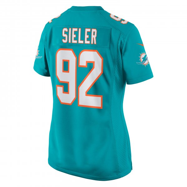 Women's Miami Dolphins Zach Sieler Nike Aqua Game Jersey