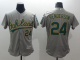 Oakland Athletics #24 Rickey Henderson Grey Flexbase Collection Stitched MLB Jersey