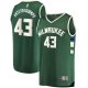 Men's Milwaukee Bucks Thanasis Antetokounmpo Fanatics Hunter Green Fast Break Replica Player Jersey - Icon Edition