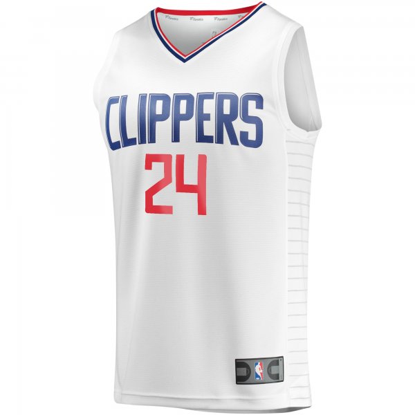 Youth LA Clippers Norman Powell Fanatics White Fast Break Player Jersey - Association Edition