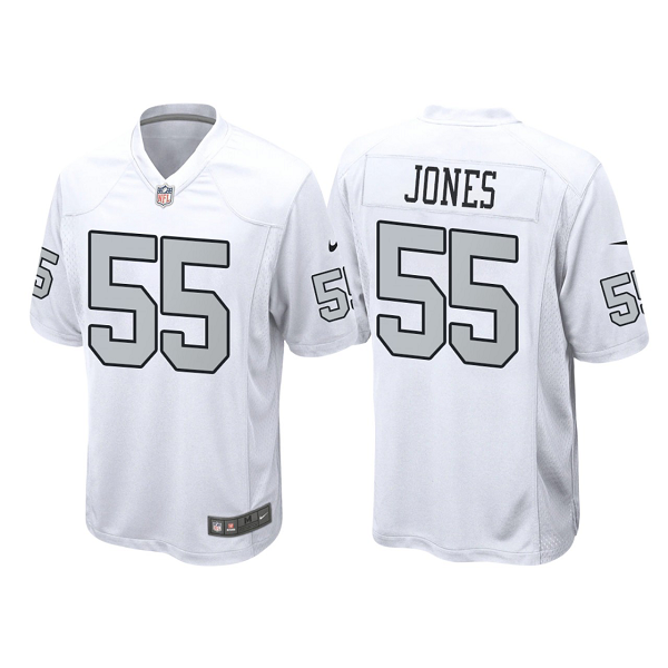 Men's Nike NFL Las Vegas Raiders Chandler Jones #55 White Limited Jersey