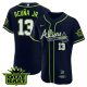 Men's Atlanta Braves #13 Ronald Acuna Jr. Black 2023 Out Kast Flex Base Jersey