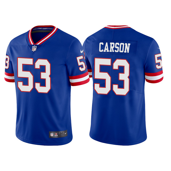 Men's Nike NFL New York Giants Harry Carson 2022 Classic Vapor Limited Retired Player Jersey - Royal