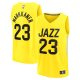 Men's Utah Jazz Lauri Markkanen Fanatics Yellow Fast Break Replica Player Jersey - Icon Edition