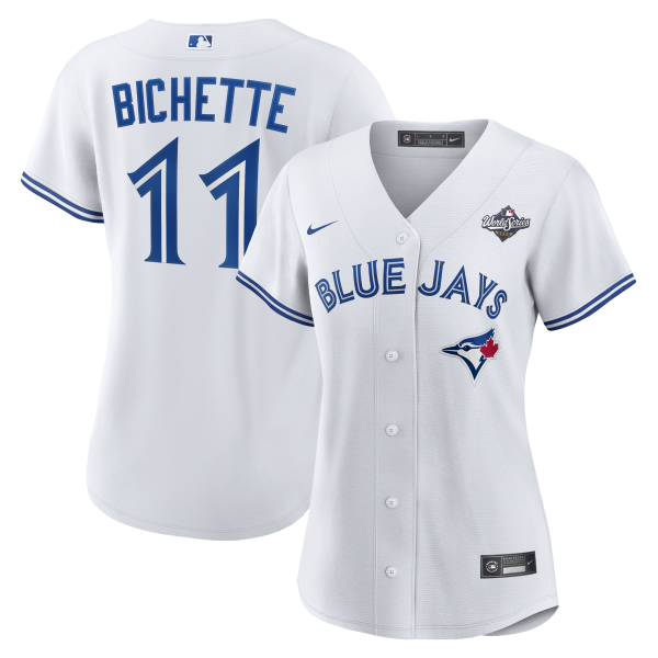 Women's Toronto Blue Jays #11 Bo Bichette Nike White 2025 World Series Home Player Jersey