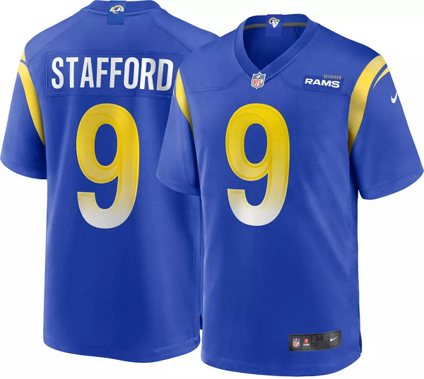 Men's Nike Los Angeles Rams #9 Matthew Stafford Blue Royal Game NFL Jersey