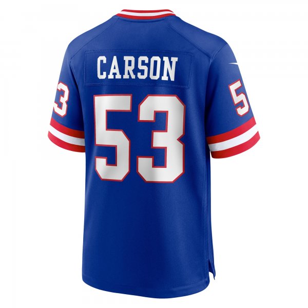 Men's New York Giants Harry Carson Nike Royal Classic Retired Player Game Jersey