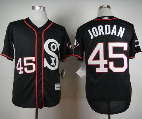 Chicago White Sox #45 Michael Jordan Black New Cool Base Stitched MLB Jerseys