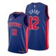 Men's Detroit Pistons #12 Isaiah Livers Blue 2021 NBA Draft Icon Edition Jersey