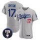 Men's Los Angeles Dodgers #17 Shohei Ohtani Flexbase Nike Gray Jersey