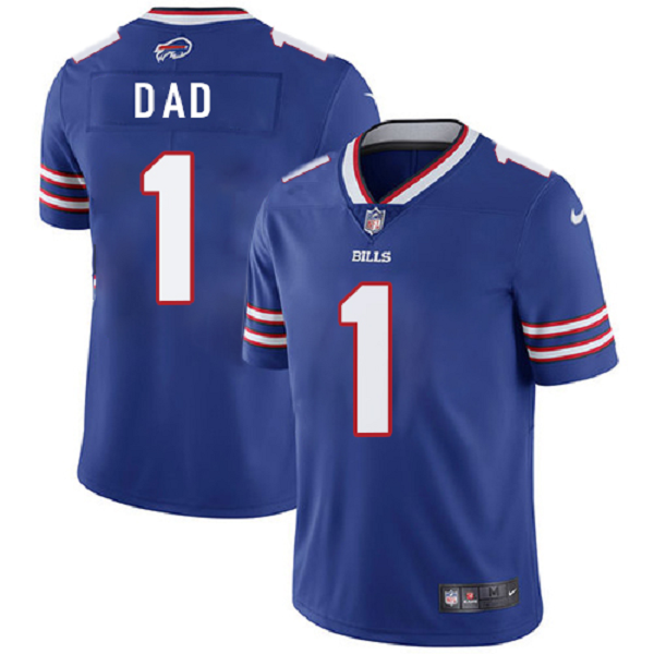 Men's Nike Buffalo Bills #1 Dad Royal Blue Team Color Vapor Untouchable Limited NFL Jersey