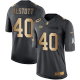 Men's Nike Tampa Bay Buccaneers #40 Mike Alstott Black Stitched NFL Limited Gold Salute To Service Jersey